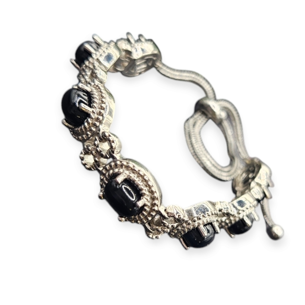 Black Onyx Bolo Bracelet
